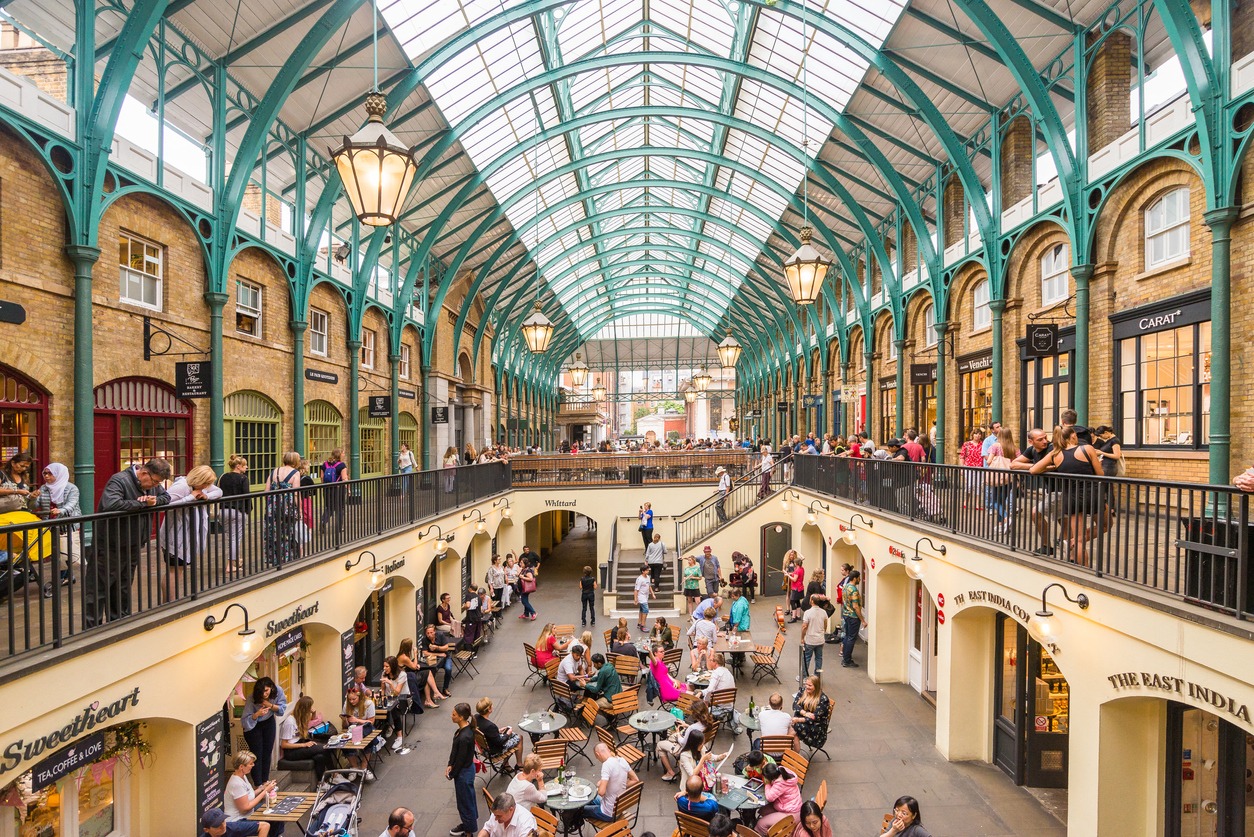 Summer in Covent garden, one of the biggest flea market in UK
