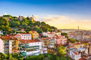 Lisbon,,Portugal,Skyline,At,Sao,Jorge,Castle,In,The,Afternoon.